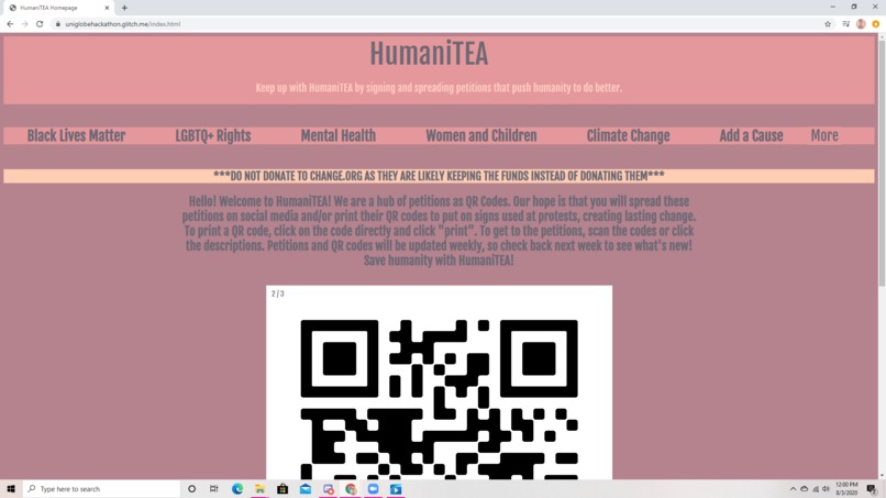HumaniTEA – screenshot 1