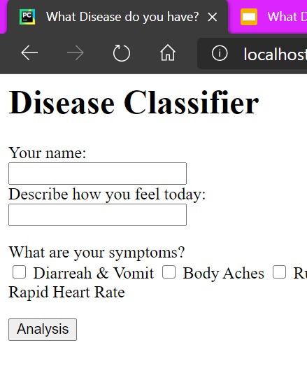 Machine Learning Disease Diagnosis  – screenshot 1