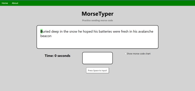 MorseTyper – screenshot 1