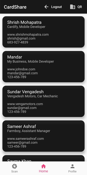 CardShare – screenshot 1