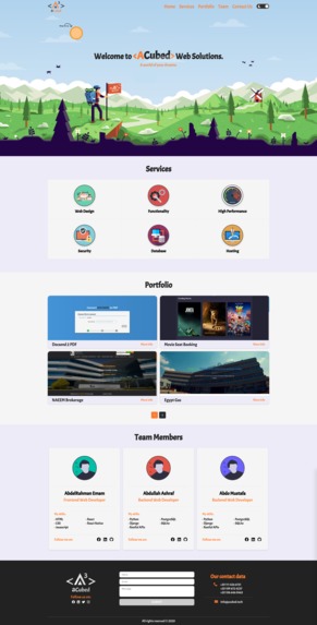 ACubed for web solutions – screenshot 1