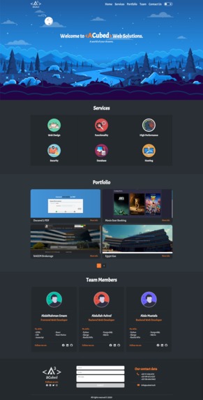 ACubed for web solutions – screenshot 2