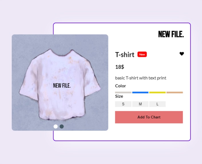 Web UI dev  – screenshot 1