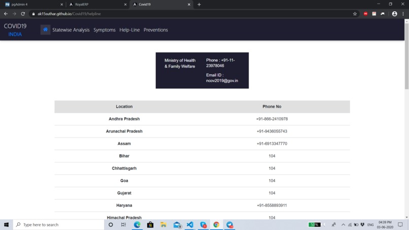 Covid19 – screenshot 3