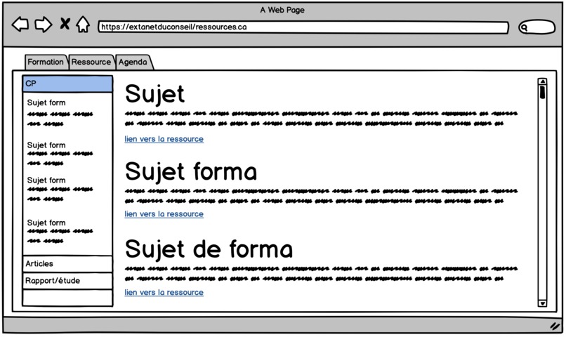Conseil LGBTQ Extranet – screenshot 1