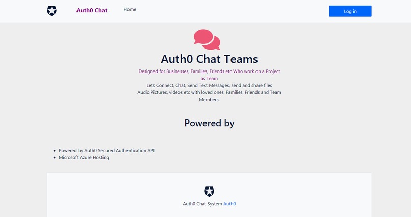 Auth0 Chat Teams – screenshot 1