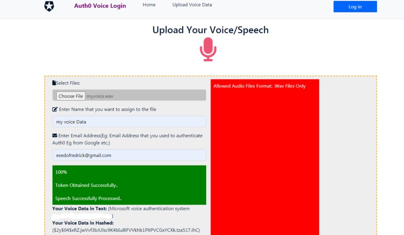 Auth0 Microsoft Voice Login – screenshot 3