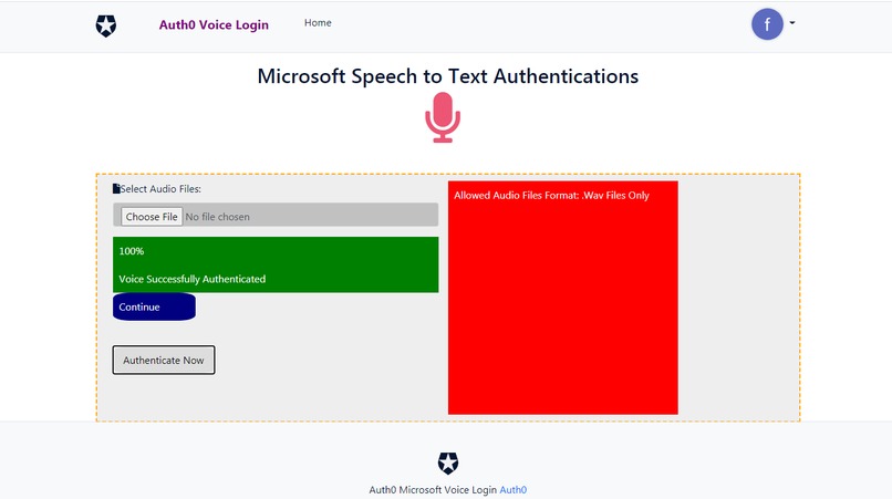 Auth0 Microsoft Voice Login – screenshot 5