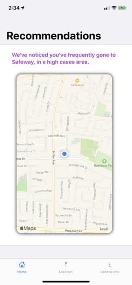 CoviTrack – screenshot 2