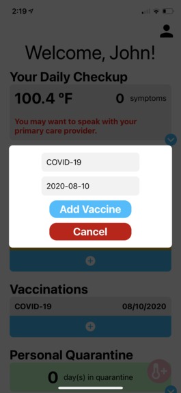 COVID Watch – screenshot 3