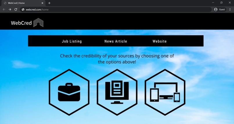 WebCred – screenshot 1