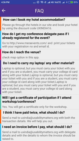 UXIndia Conference Android App – screenshot 3