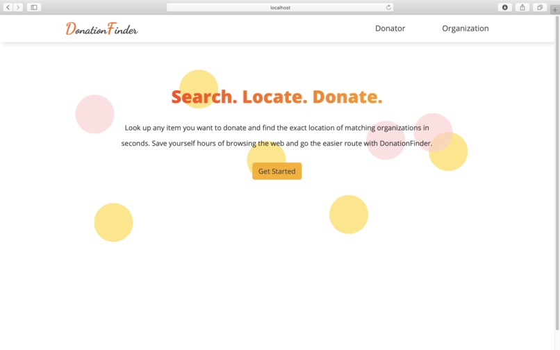 DonationFinder – screenshot 1