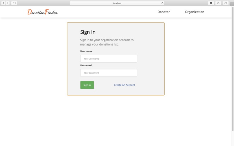 DonationFinder – screenshot 2