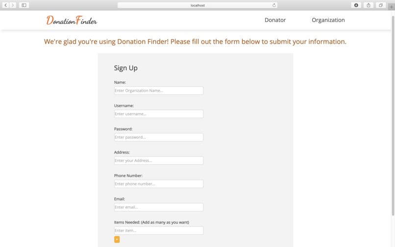 DonationFinder – screenshot 3
