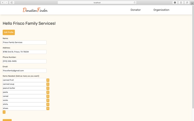 DonationFinder – screenshot 4