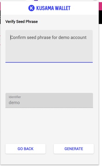 Kusama Wallet – screenshot 7