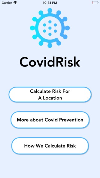 CovidRisk – screenshot 1
