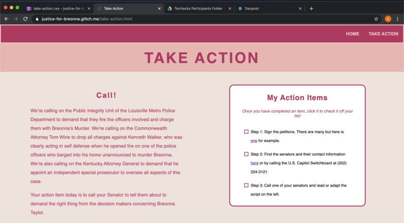 Justice for Breonna – screenshot 1