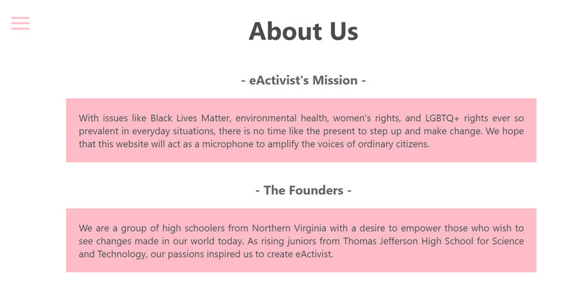 eActivist – screenshot 2