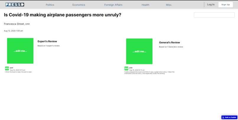 pressd – screenshot 1