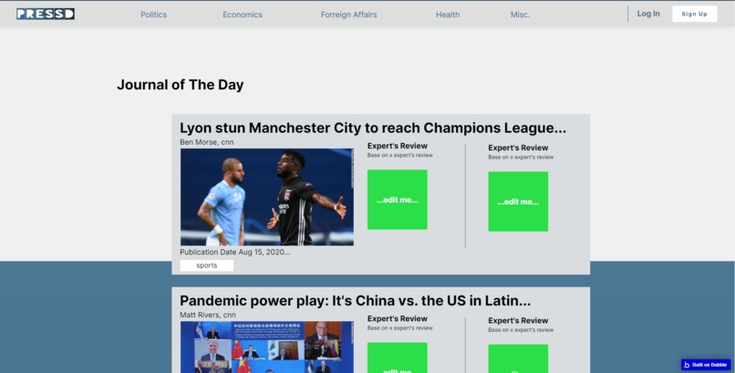 pressd – screenshot 2