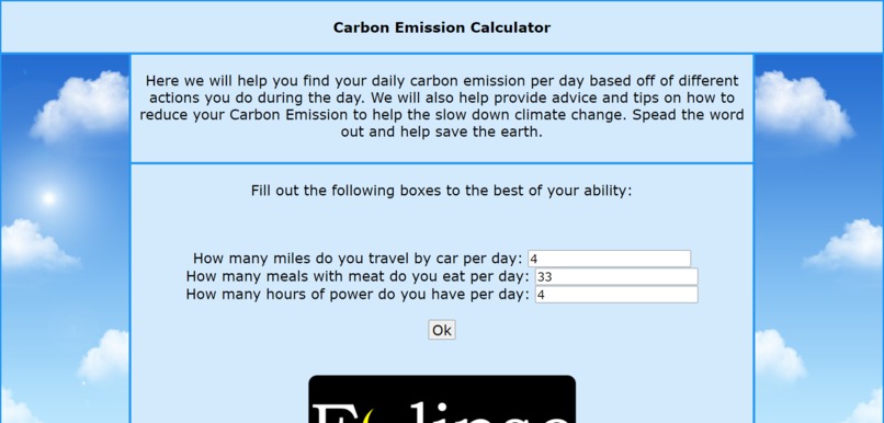 Carbon Emission Calculator – screenshot 2