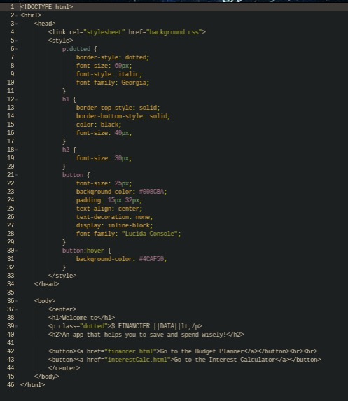 Financier – screenshot 1