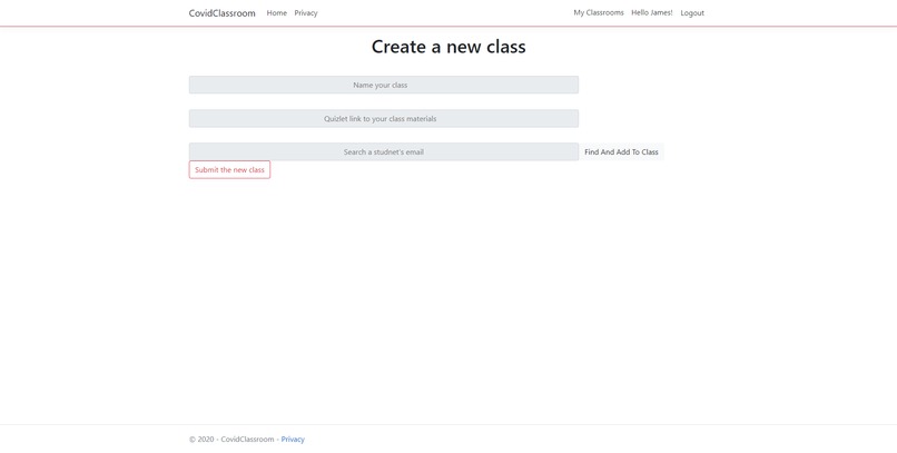 COVID Classroom – screenshot 2