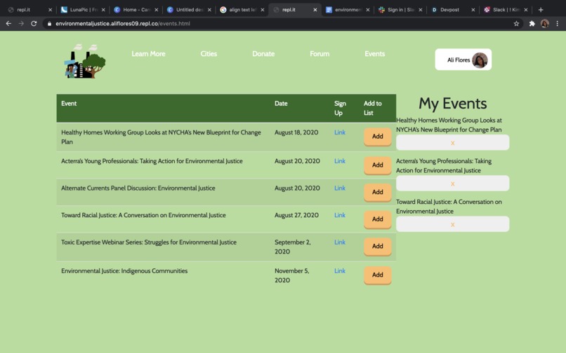 Environmental Justice Now – screenshot 2