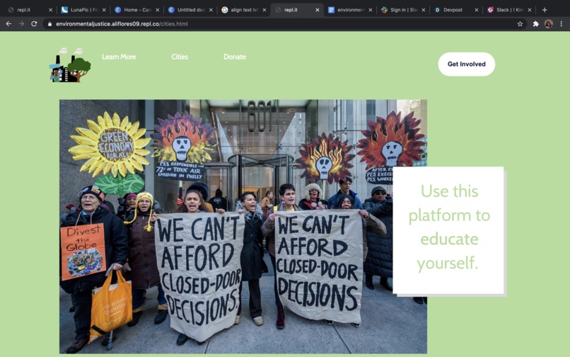 Environmental Justice Now – screenshot 6