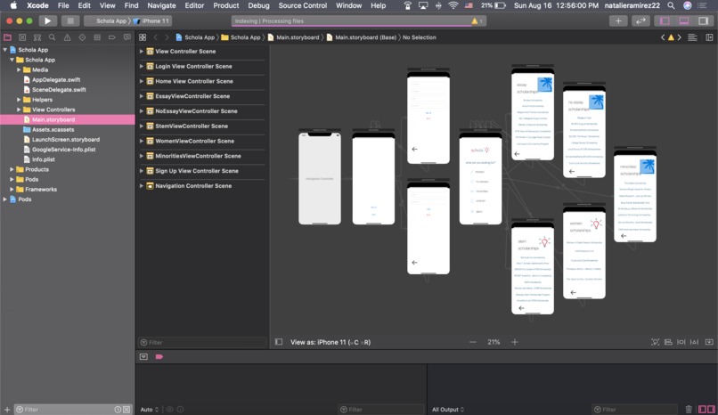 Schola App (scholarship resources mobile iOS app) – screenshot 1