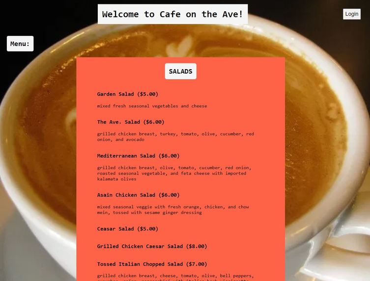 Cafe on the Ave Scheduler – screenshot 4