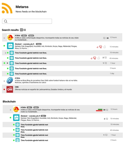 Metarss – screenshot 2