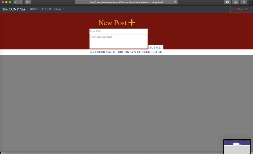 The CUNY Yak – screenshot 1