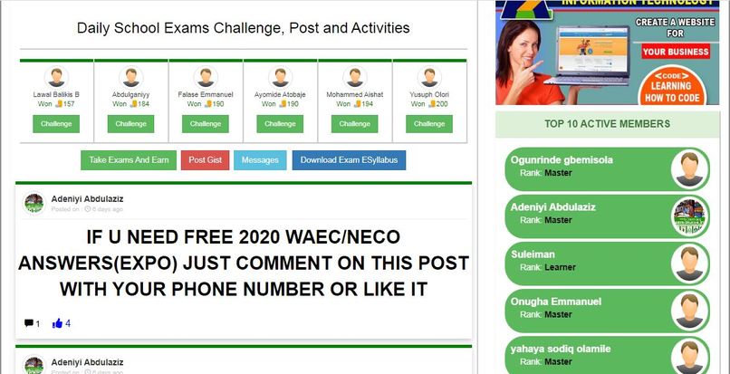 Top10students – screenshot 1