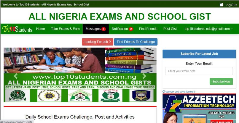 Top10students – screenshot 2
