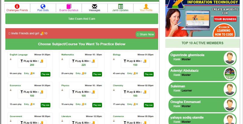 Top10students – screenshot 5