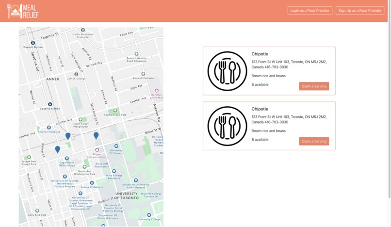MealRelief – screenshot 1