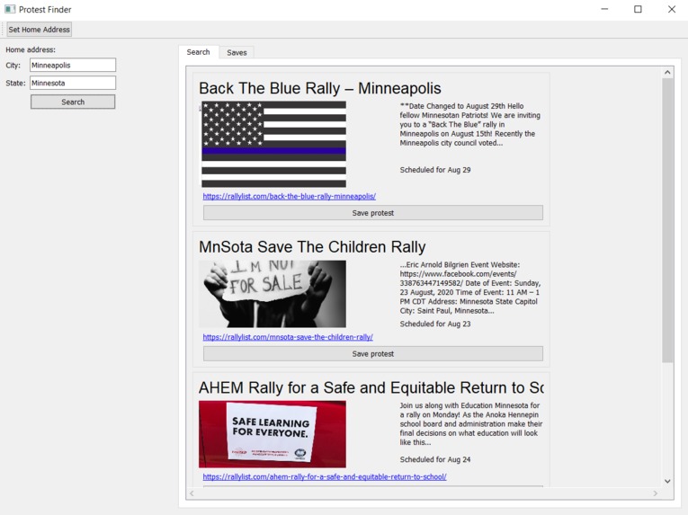 Protest Finder – screenshot 1