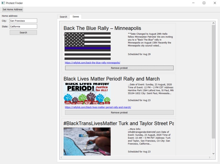 Protest Finder – screenshot 2