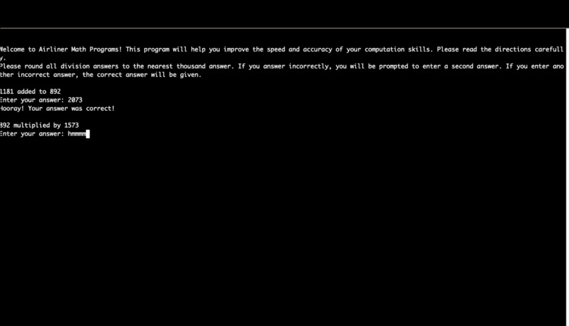 Airline Math Programs – screenshot 1