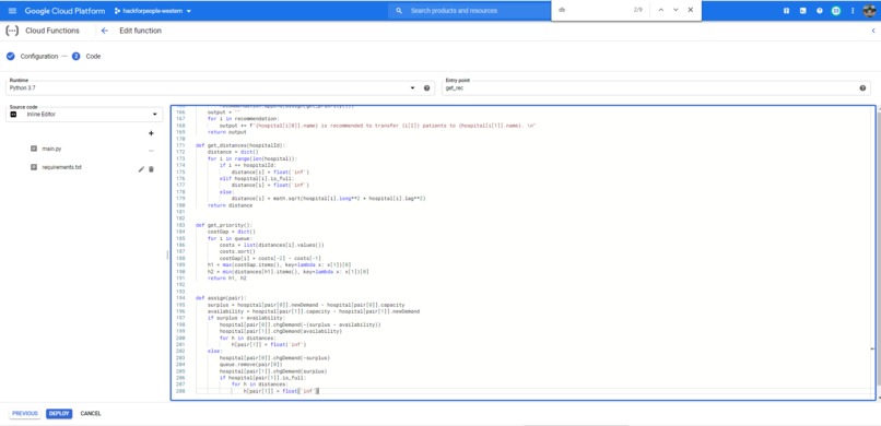 CoVID-19 ICU Bed Projection and Allocation – screenshot 1