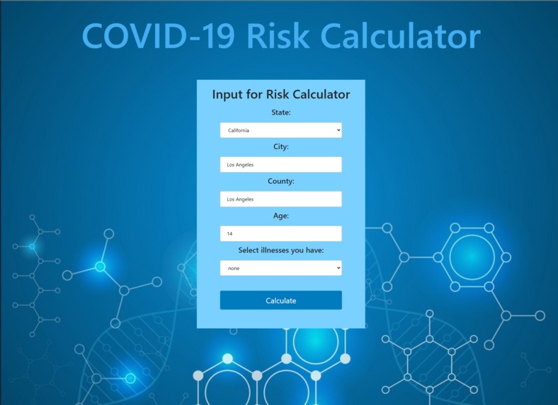 COVID-19-Risk-Calculator – screenshot 1