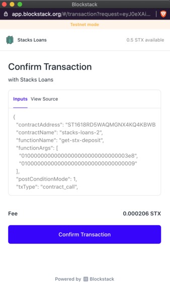Stacks Loans – screenshot 5