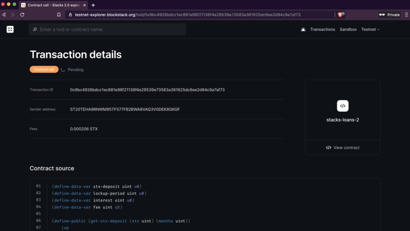 Stacks Loans – screenshot 7