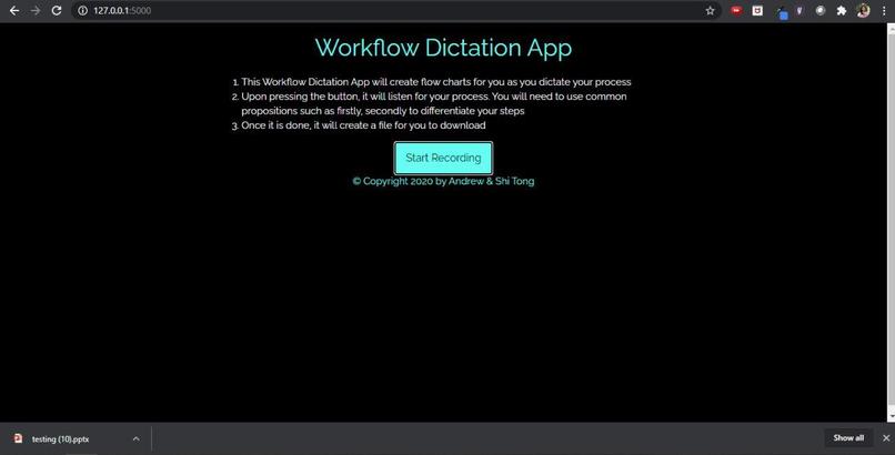 Workflow dictation – screenshot 3