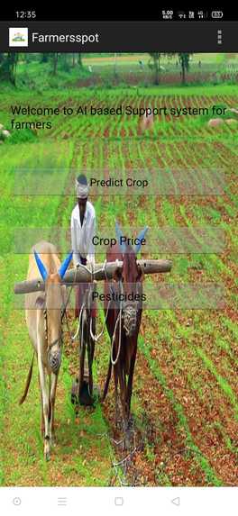 AI based support system for farmers – screenshot 1