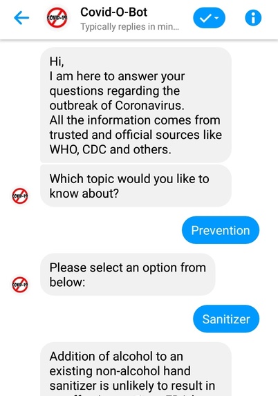 Covid-O-Bot – screenshot 4