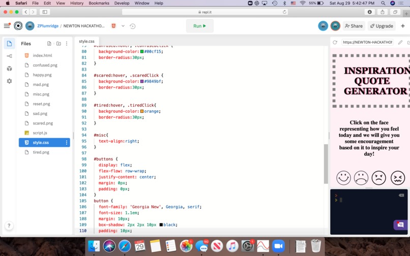 Inspirational Quote Generator – screenshot 2